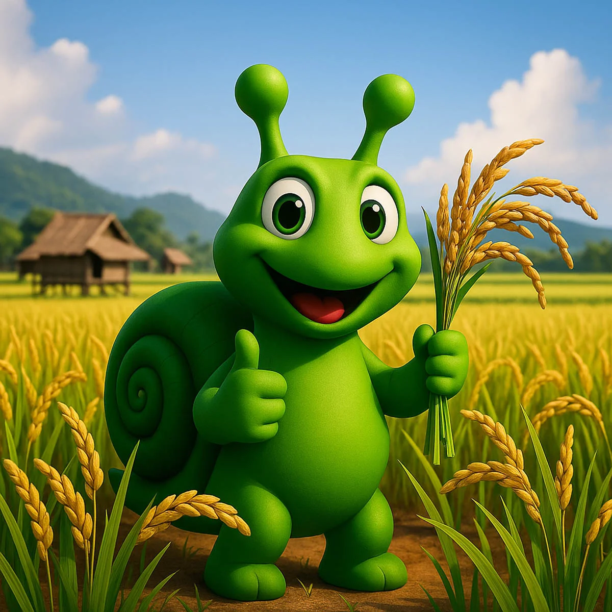 Slugsy with rice dish