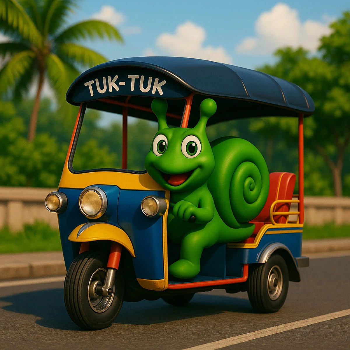 Slugsy in tuk-tuk